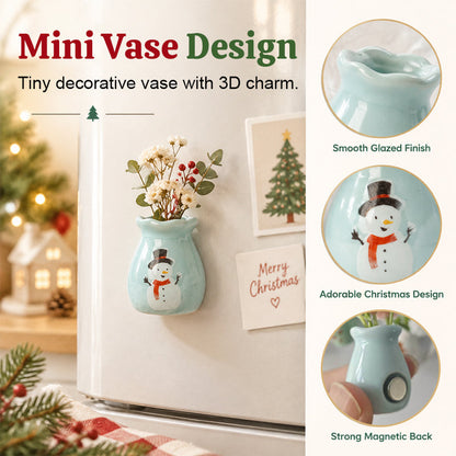 Christmas Mini Vase Fridge Magnets