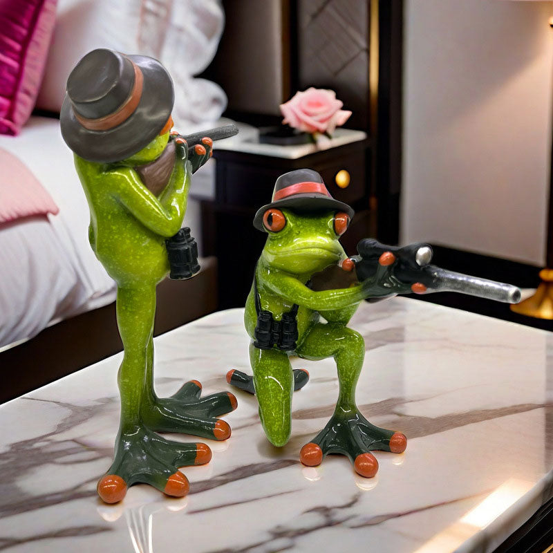 🐸🎯 Grodjägare – Rolig grodjägarefigur