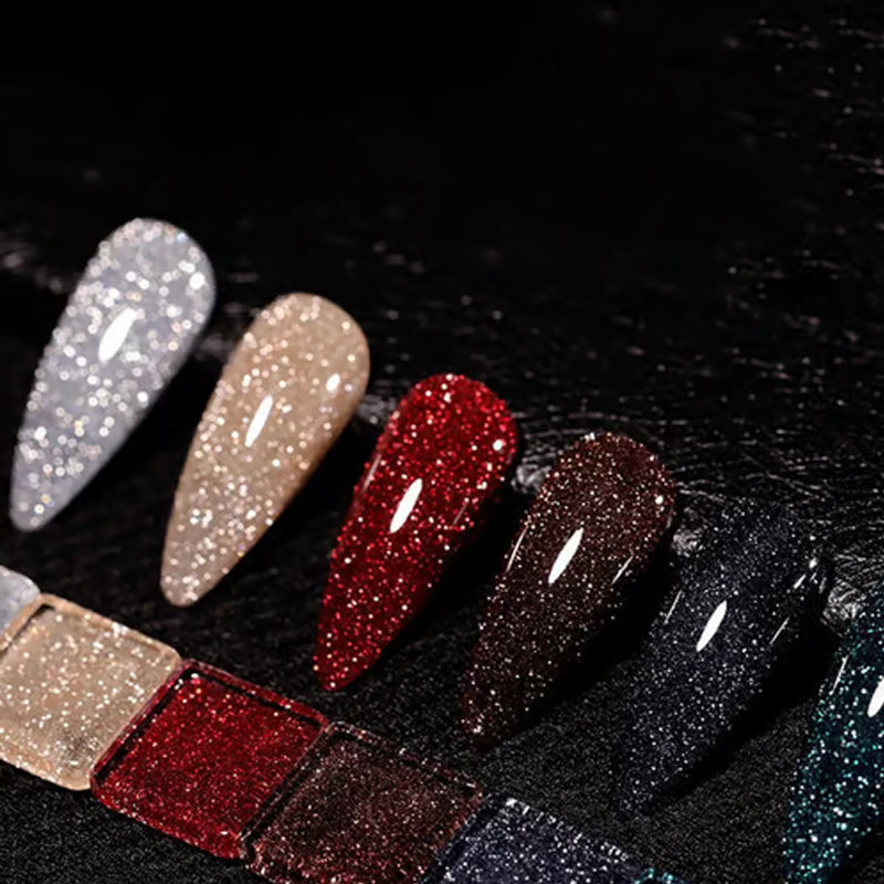 Glitternagellack med hög densitet