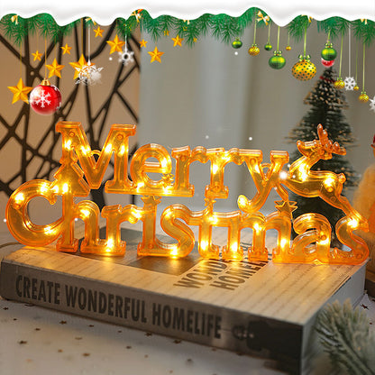 God Jul 3D Bokstavsbelysning/Merry Christmas 3D Letter Lights
