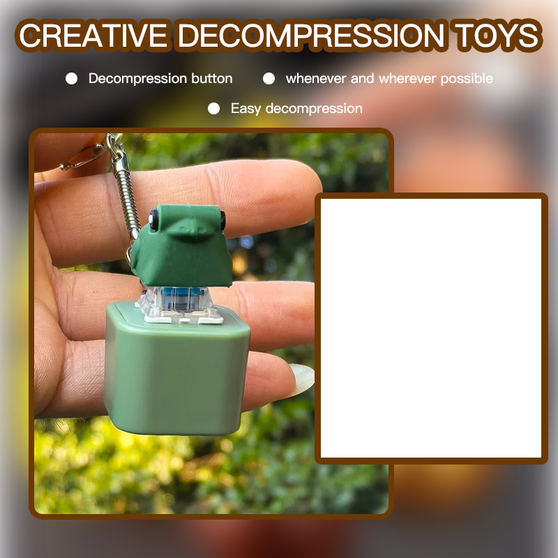 En rolig nyckelring med ljudknappar och lampor som lindrar stress.