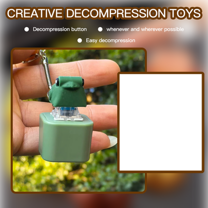 En rolig nyckelring med ljudknappar och lampor som lindrar stress.