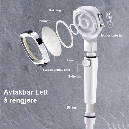 4-läges handhållet tryckduschhuvud med pausbrytare/4-läges handhållet tryckduschhuvud med pausbrytare