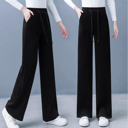 🍂 Höst- och vinterbyxor med vida ben och fleecefoder | Håll dig varm och chic ❄️