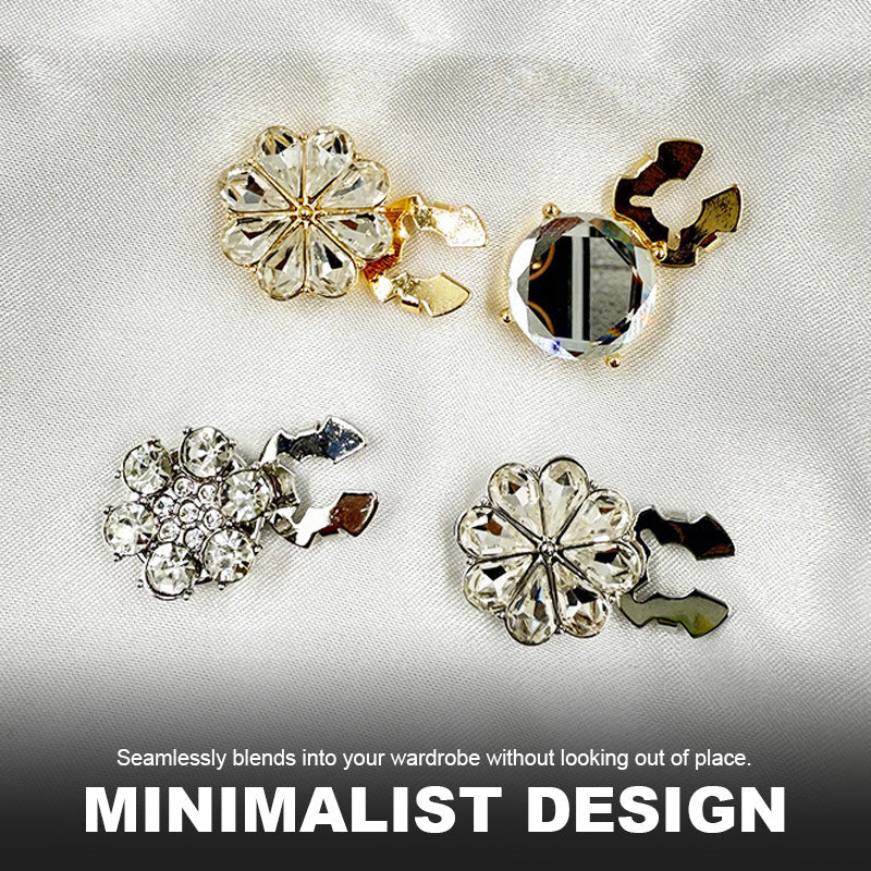 Blommiga diamantknappar på ärmarna