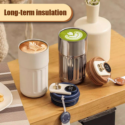 Kaffetermos med temperaturdisplay