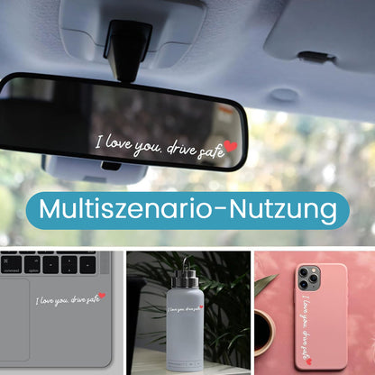 Spegelklistermärken "I Love You Drive Safe