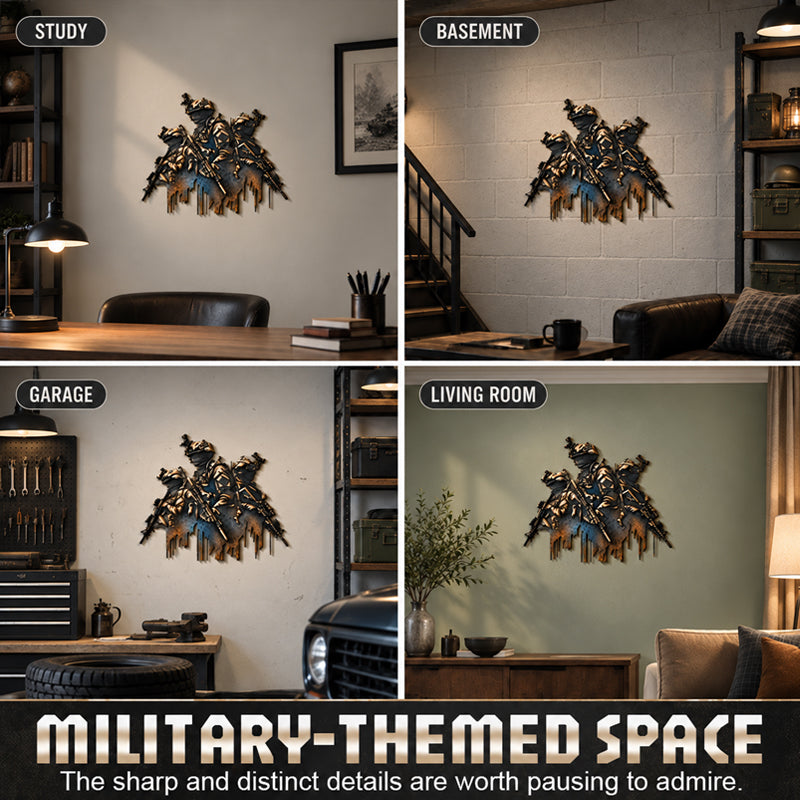 🎖️Brothers in Arms Military Metal Wall Art