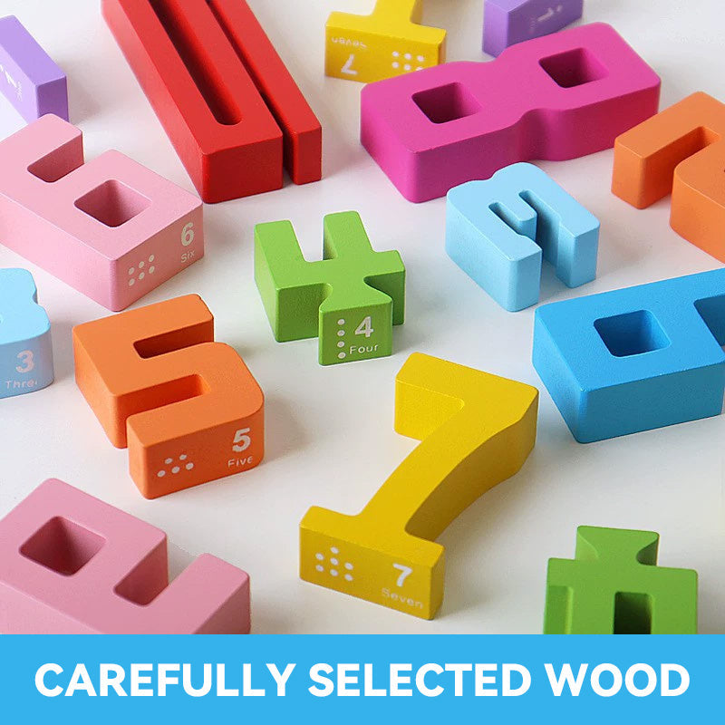🌟 Antal staplingsblock i trä - Utforska siffrornas magi och väck kreativiteten