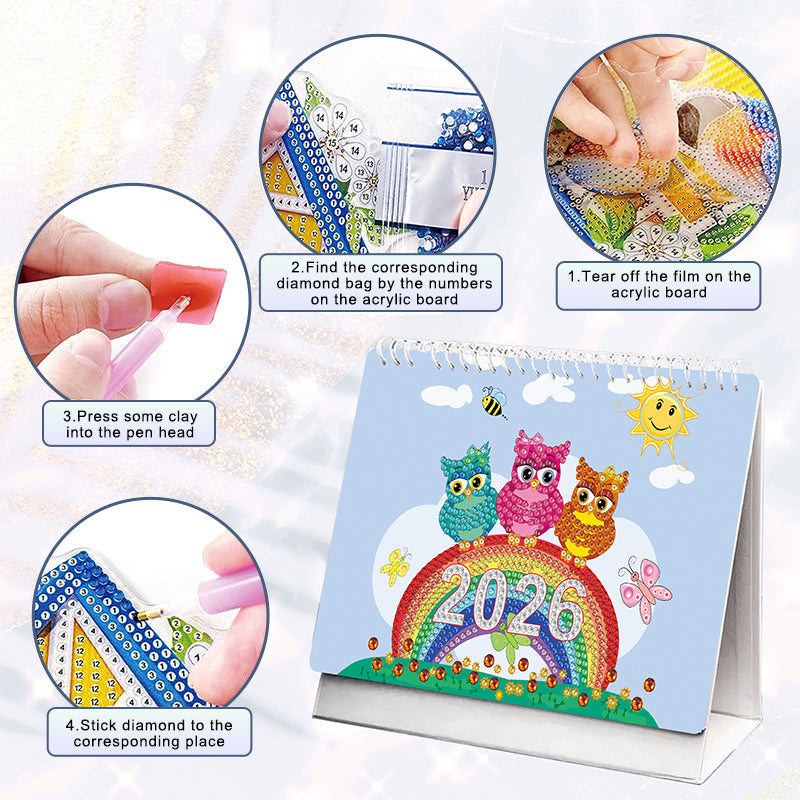 Gör-det-själv-tecknad Diamantmålningskalender 🎨