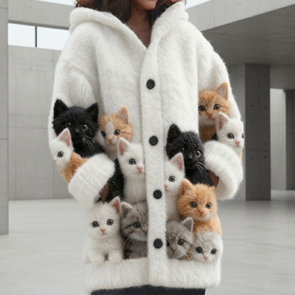 🐱 Nya Djurmönster 3D Tryckad Sweatshirt