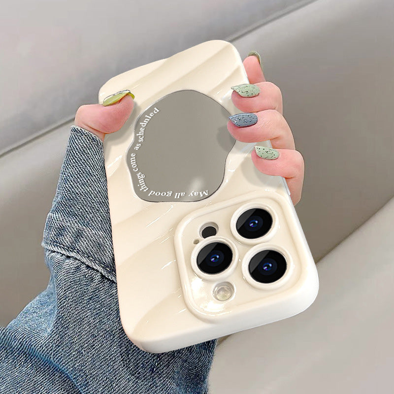 Skrynkligt Oregelbundet Spegelfodral