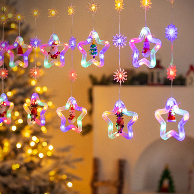 🎄✨ LED-julstämningsgardinljus · Lys upp varje festlig stund ✨🎄