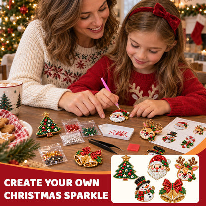 💎DIY Christmas Diamond Brooch Kit with 6 Designs
