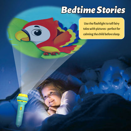 🌈✨ Barnens Magiska Projektorficklampa