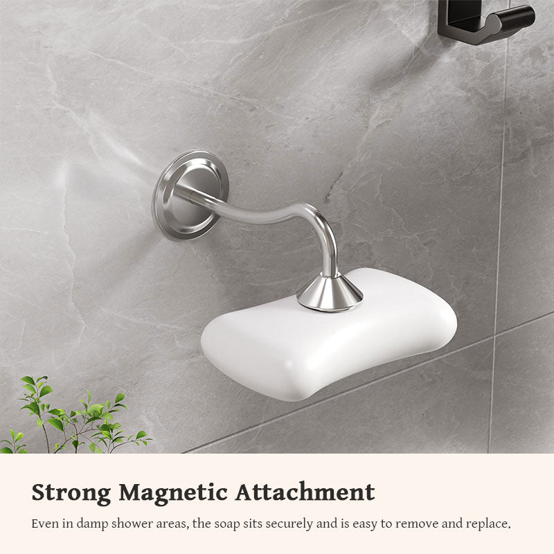 🧼 Magnetisk Tvålhållare i Rostfritt Stål - Smidig Förvaring, Håll Rent 🧼