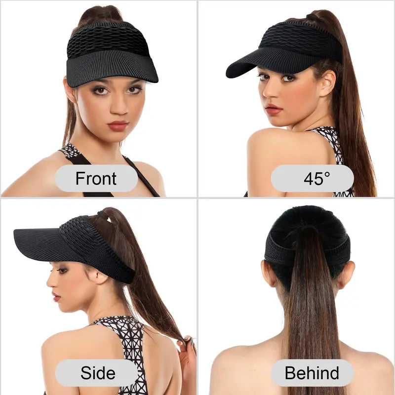 🧢Women's High Ponytail Sun Visor Hats☀️