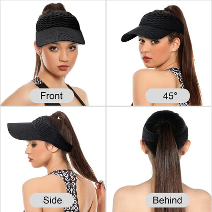 🧢Women's High Ponytail Sun Visor Hats☀️
