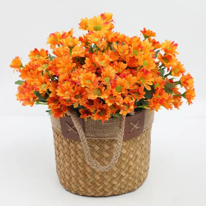 🌼- Artificial Outdoor Sunset Mums Flowers - UV resistant, Waterproof, Windproof