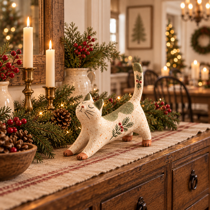 🐾Woodland Christmas Cat Figurine