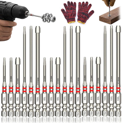 🔧  High-hardness, strong-magnet pyramid-shaped hex electric screwdriver bit – impact-resistant
