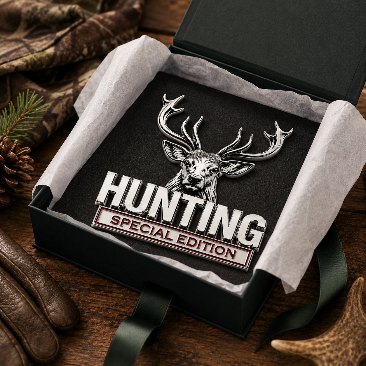 🦌 Premium 3D Deer Emblem Sticker – Upgrade Your Vehicle With Outdoor Style