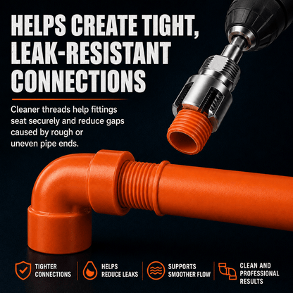 🔧 Drill-Powered Pipe Threading Tool Kit