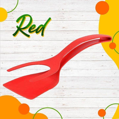 🥘🍳 2-in-1 Grip Flip Tongs with Silicone Tips – Non-Scratch, Non-Stick, Heat-Resistant ✨