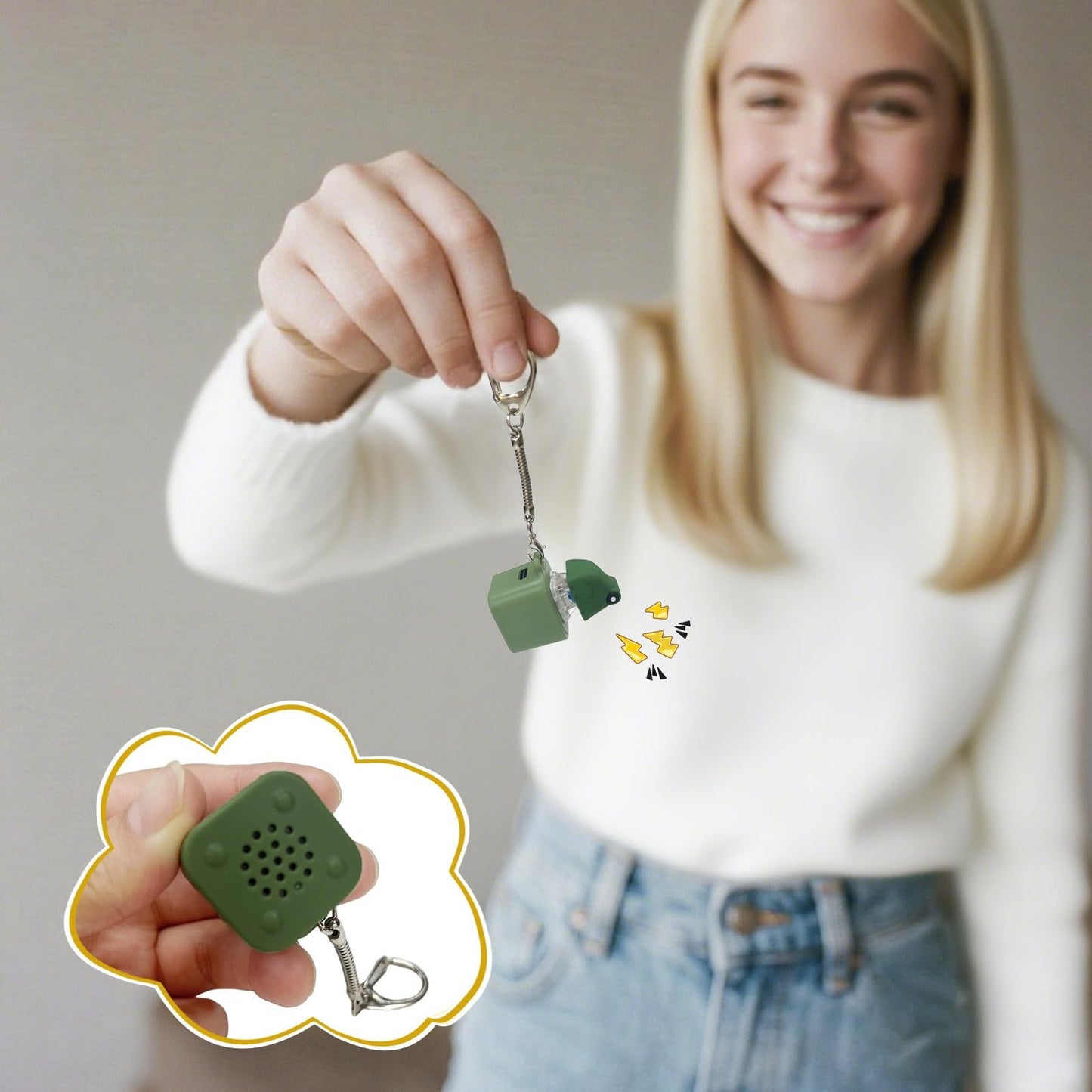 🐸Frog Croaking Fidget Toy - Rechargeable Frog Croaking Keychain, Frog Croaking Stress Reliever with Colorful Lights, Fun & Portable Anxiety Relief Toy