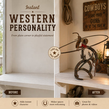 🤠 Handcrafted Funny Western Cowboy Ornament