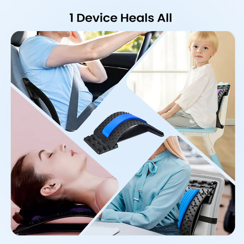 🧲 🔥 Magnetic Lumbar Stretcher – Acupressure Massage, Portable Design & Relieves Back Pain 🧘‍♂️✨