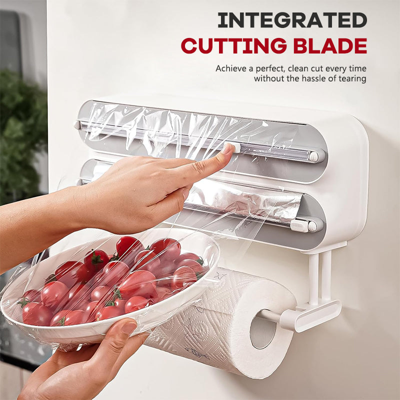 ✂️Kitchen Aluminum Foil Paper Plastic Wrap Storage Cutting Box 🍳