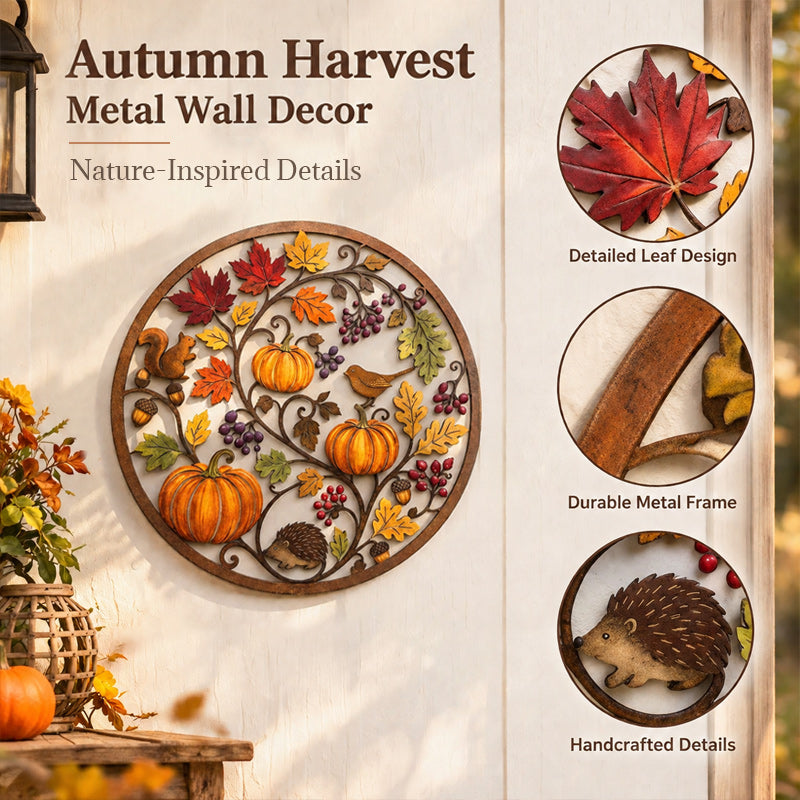 🍂Autumn Pumpkin & Animal Metal Sign