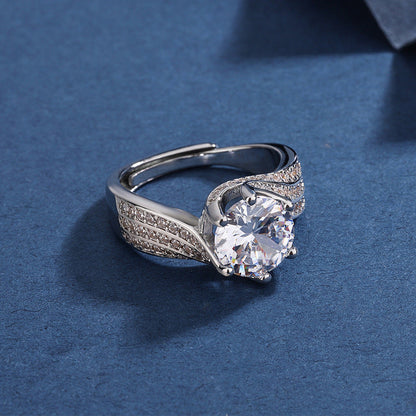 3 carat superglittrande elegant vintage damring