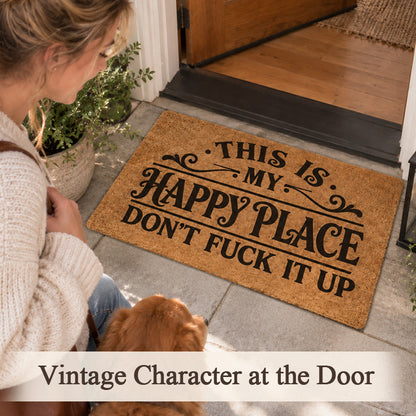😏Happy Place Vintage Entryway Doormat