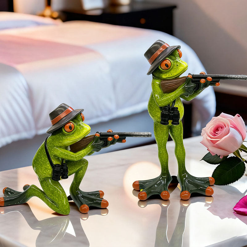 🐸🎯 Grodjägare – Rolig grodjägarefigur