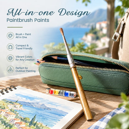 🎨Portable Paintbrush and Colors Set