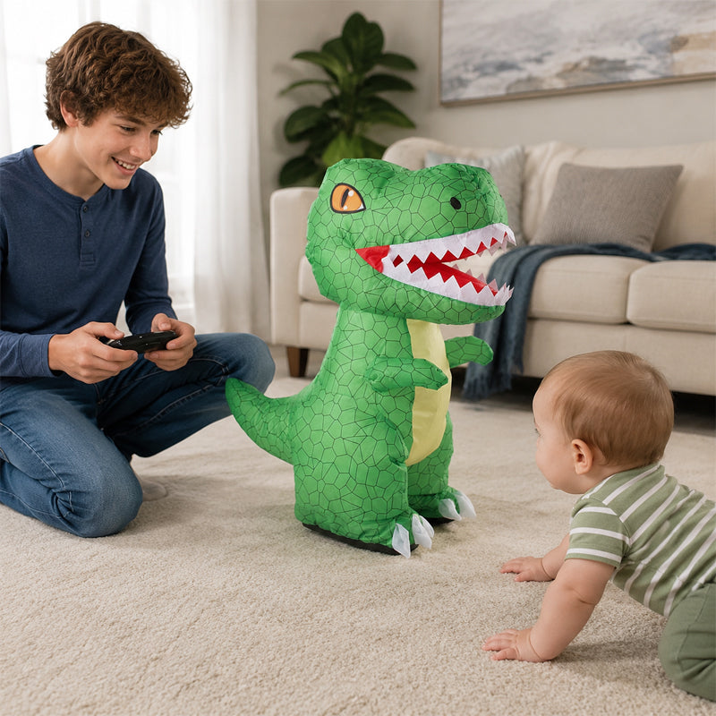 🦖 Remote-Control Inflatable T-Rex Toy for Kids