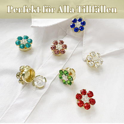 Moderiktiga Bröstnålar Med Rhinestone-Manschettknappar