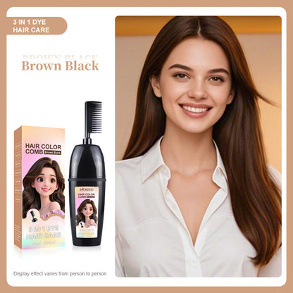 🧴3-in-1 hair dye comb | Easy hair dyeing at home with a built-in brush