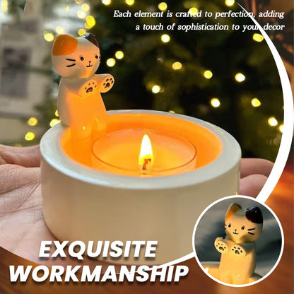 Valp Katt Kanin Tecknad Ljusstake Prydnadsföremål