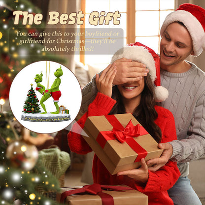 🎄 Styggt Grönt Par Julgranskulor – Julklapp 💚
