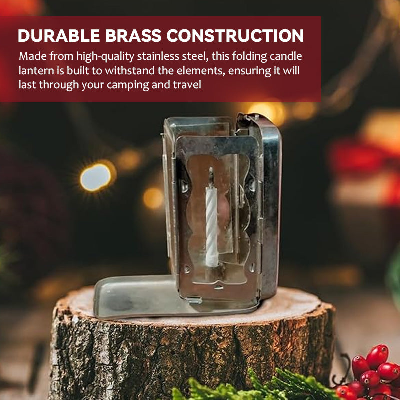 Fällbar fackellykta med stearinljus