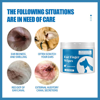 Husdjursrengöringsfingerservetter