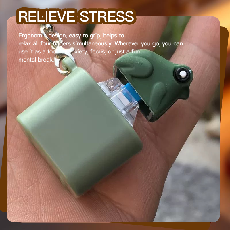 En rolig nyckelring med ljudknappar och lampor som lindrar stress.