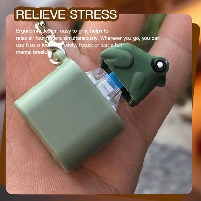 En rolig nyckelring med ljudknappar och lampor som lindrar stress.