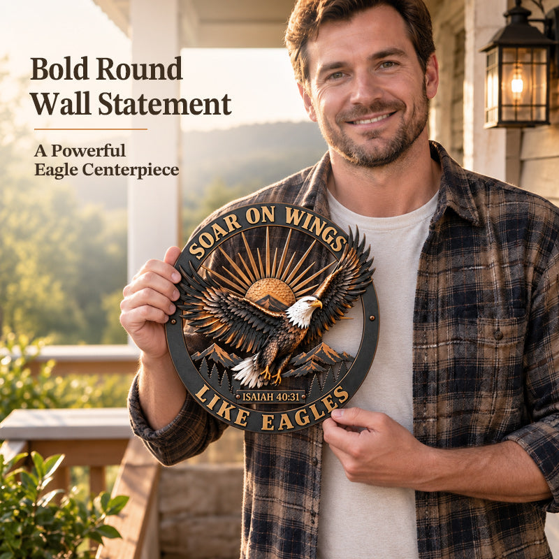 🦅“Soar on Wings Like Eagles” Christian Metal Wall Decor