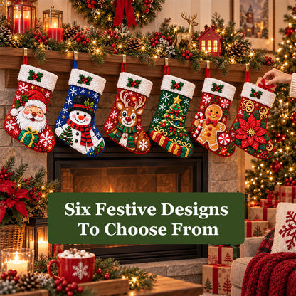 DIY Diamond Painting Christmas Stocking Kit - 6 Designs
