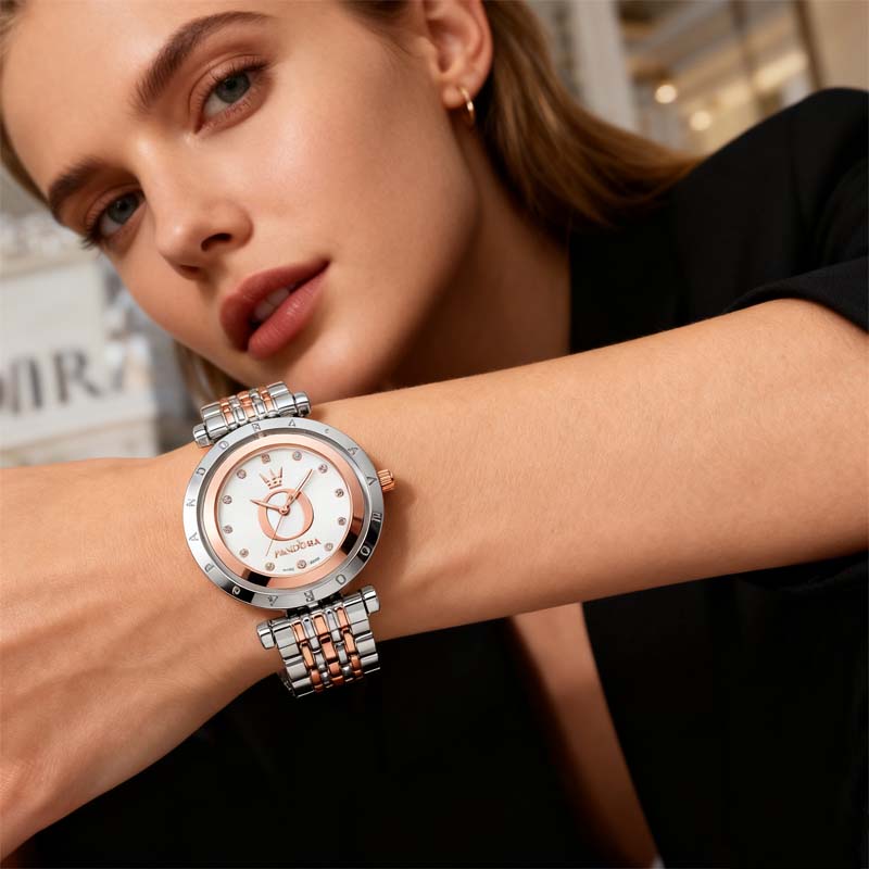 💎 Glänsande Tidsarmband för Par | Elegant parklocka