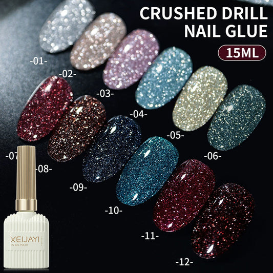 Glitternagellack med hög densitet